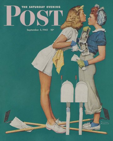 Norman Rockwell: Willie Gillis: Girls with Letters
