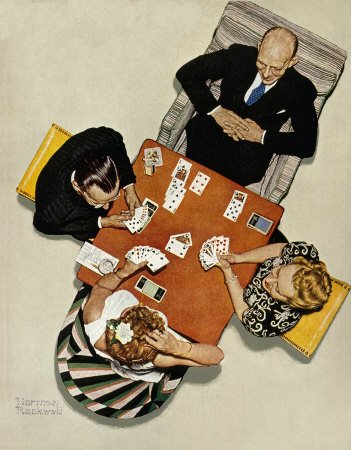 Norman Rockwell: Bridge Game