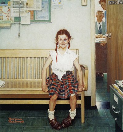 Norman Rockwell: Girl With Black Eye