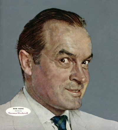 The February 13, 1954 Saturday Evening Post cover by Norman Rockwell entitled Portrait of Bob Hope