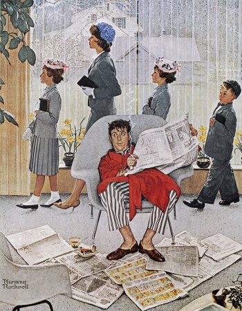 The May 16, 1959 Saturday Evening Post cover by Norman Rockwell entitled Easter Morning