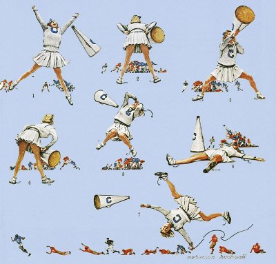 The November 25, 1961 Saturday Evening Post cover by Norman Rockwell entitled The Cheerleader